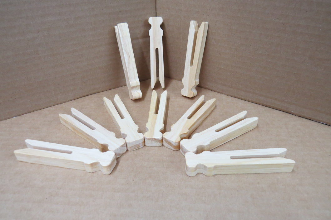 Clothespins - Deluxe Sunshine Straight Clothespins - Sold in packs of 10 - Bare